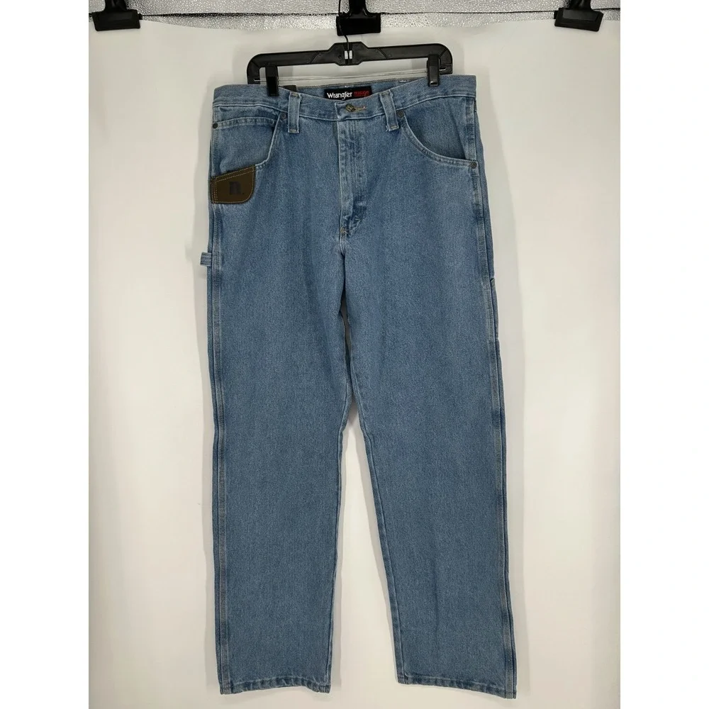 Wrangler RIGGS Workwear Carpenter‎ Jeans Denim 36x34 Relaxed Fit Straight Leg